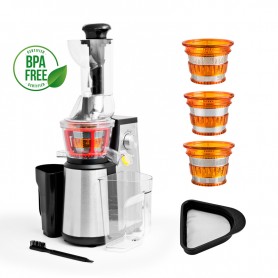 Extracteur de fruits et légumes à pression douce 3 tamis ULTIMATE gris Kitchencook