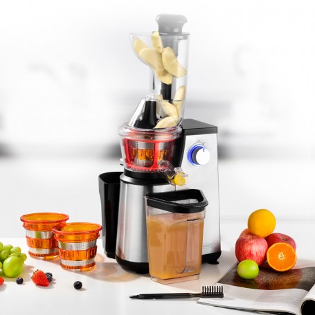 Extracteur de fruits et légumes à pression douce 3 tamis ULTIMATE gris Kitchencook