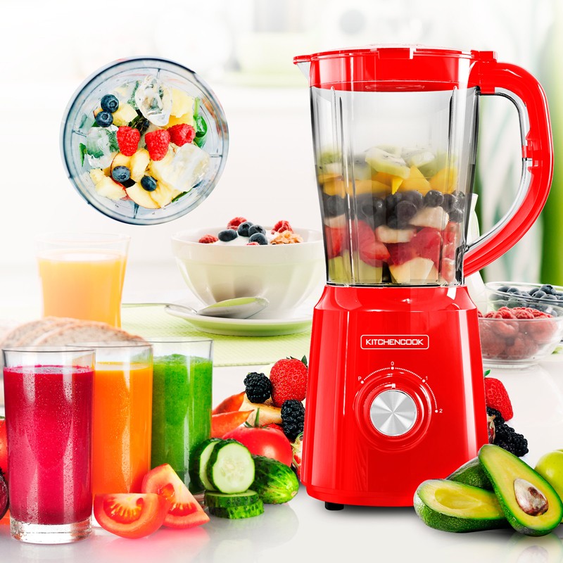 Blender 1.5L avec 2 lames inox B5TURBO rouge Kitchencook