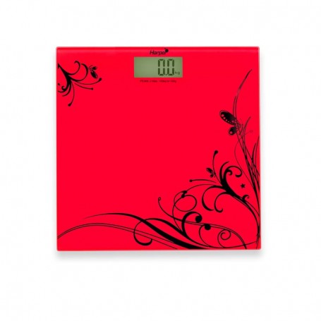 Pèse personne extra slim écran digital PEARL2 rouge Harper