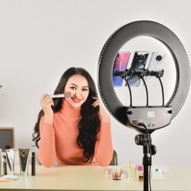 Selfie sur trépied professionnel avec 3 supports téléphone RL18 Wi light 2