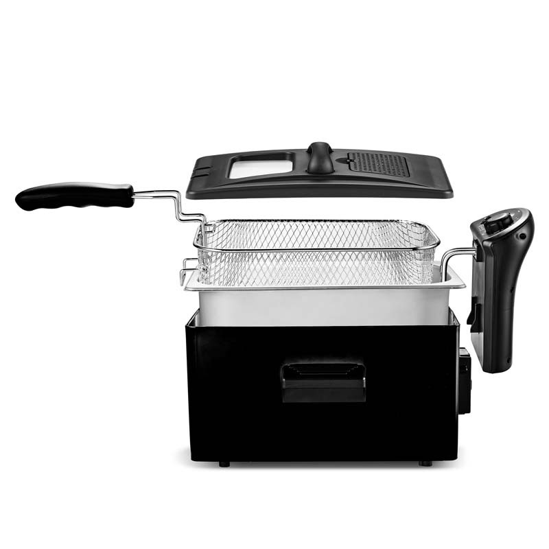 Friteuse semi-pro inox grand volume 3L noir KFRY Kitchencook