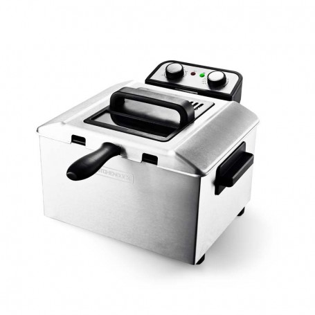 Friteuse semi-pro en inox 5L 3 paniers K-FRY XL gris Kitchencook