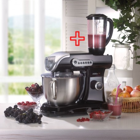 Robot pétrin 5L avec blender en verre EVOLUTIONB+ Noir Kitchencook