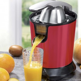 Presse agrumes inox double cônes et filtre en acier PRESSPRO rouge Kitchencook 2