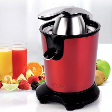 Presse agrumes inox double cônes et filtre en acier PRESSPRO rouge Kitchencook