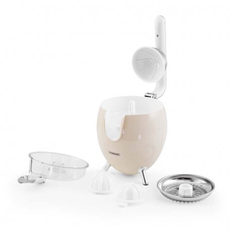 Presse agrumes double cônes avec filtre en acier PRESSPOD crème Kitchencook