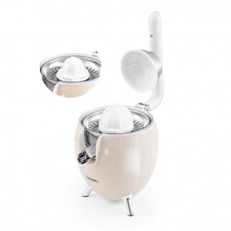 Presse agrumes double cônes avec filtre en acier PRESSPOD crème Kitchencook