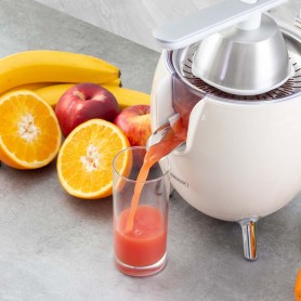 Presse agrumes double cônes avec filtre en acier PRESSPOD crème Kitchencook 2