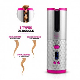 Fer à boucler sans fil avec pochette de transport RCURLER Yoghi