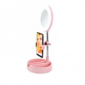 MIROIR SELFIE AVEC LED MRR1 PINK DE YOGHI