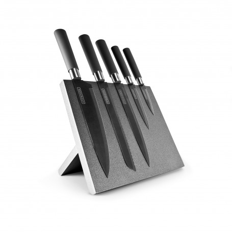 Lot 5 couteaux inox avec support magnétique SLATE Kitchencook