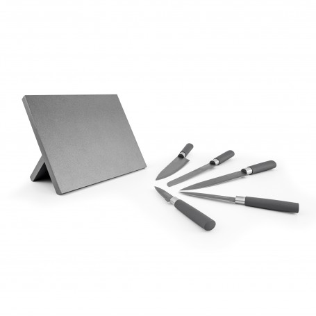 Lot 5 couteaux inox avec support magnétique SLATE Kitchencook