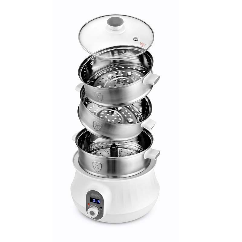 Cuiseur vapeur & couscoussier inox avec livre de recettes MULTISTEAM9 Kitchencook