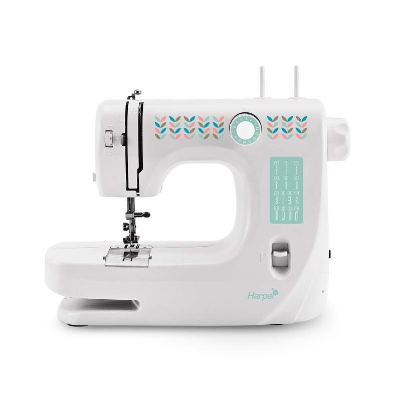 MACHINE A COUDRE AVEC 14 POINTS AJUSTABLES AVEC ELAIRAGE LED ET ACCESSOIRES OFFERTS MAC3POP DE HARPER