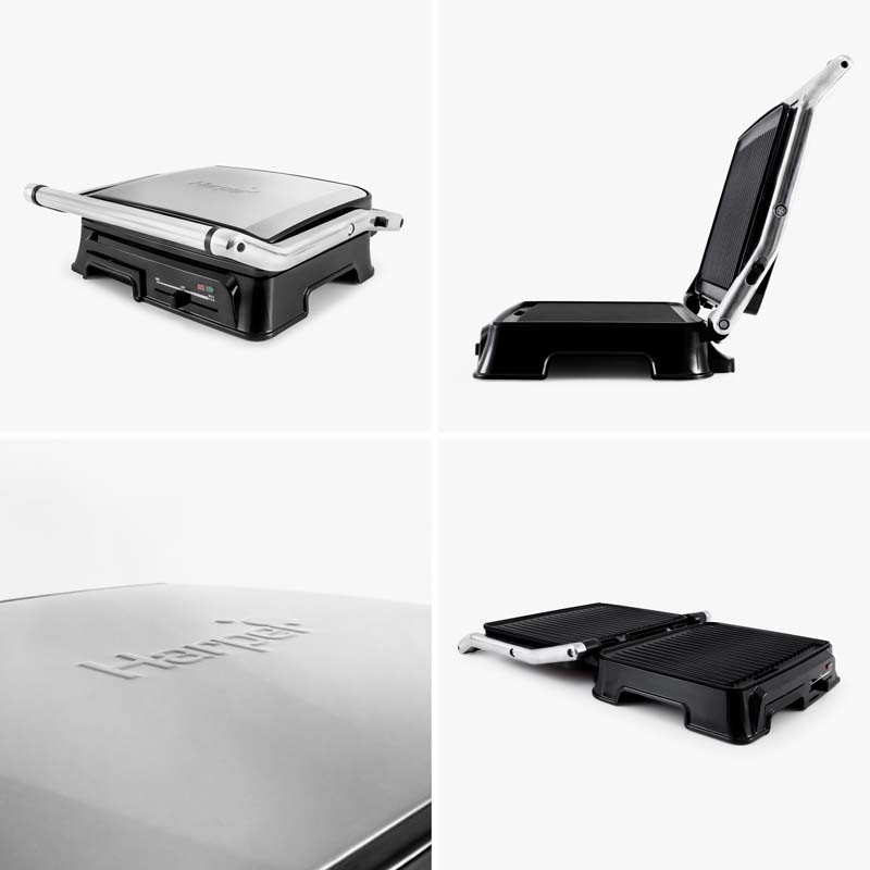 Grille viande avec thermostat réglable XGRILL Harper gris