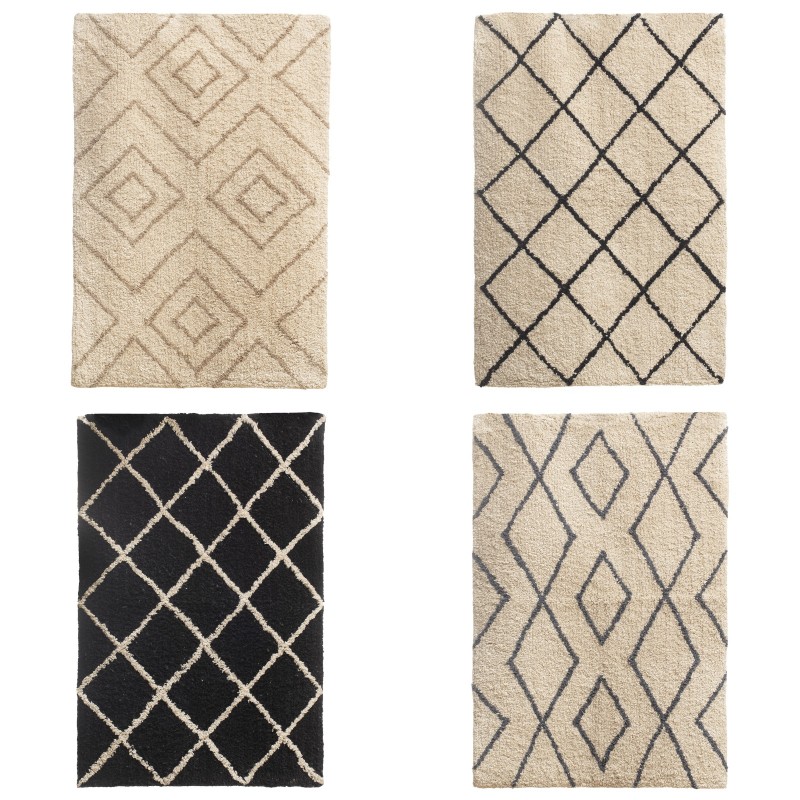 Tapis de bain en coton moelleux et absorbant 50x75 cm