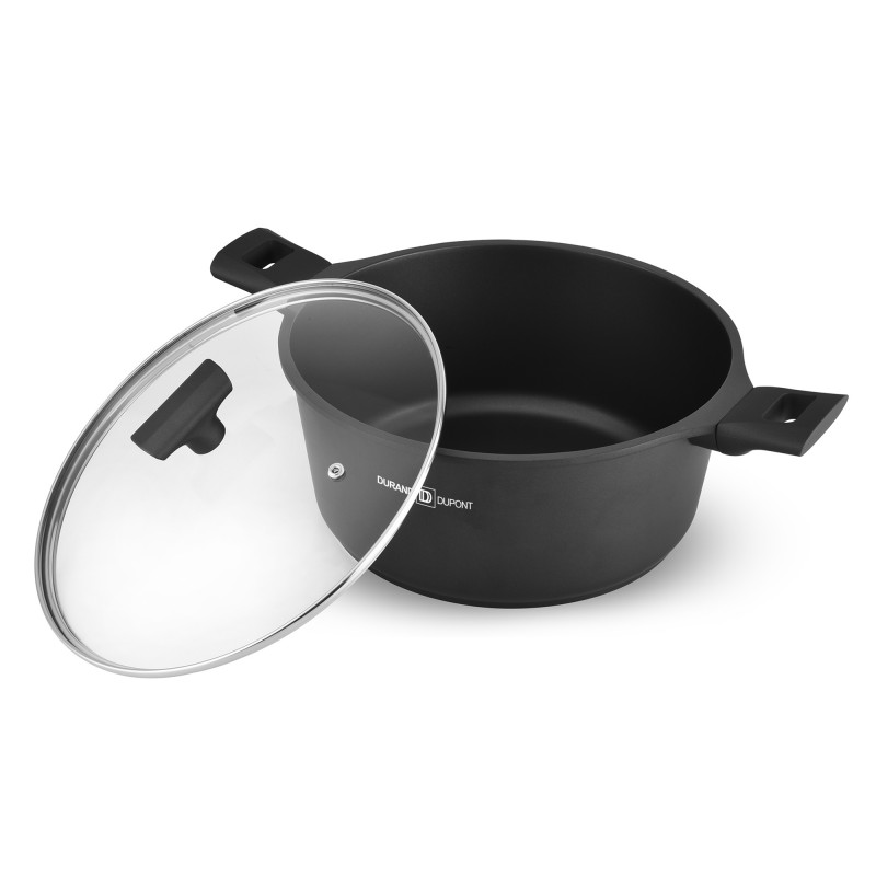 FAITOUT FONTE D'ALUMINIUM 28 CM AVECCOUVERCLE MODELE ARTIST FT28TFI