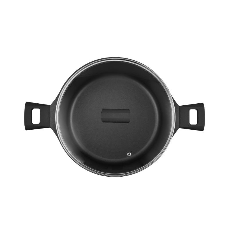 FAITOUT FONTE D'ALUMINIUM 28 CM AVECCOUVERCLE MODELE ARTIST FT28TFI