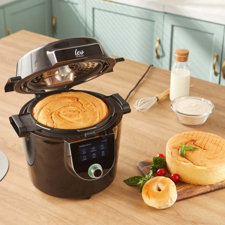 Autocuiseur intelligent connecté avec recettes LEO noir Kitchencook