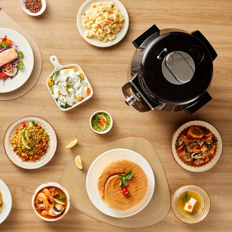 Autocuiseur intelligent connecté avec recettes LEO noir Kitchencook