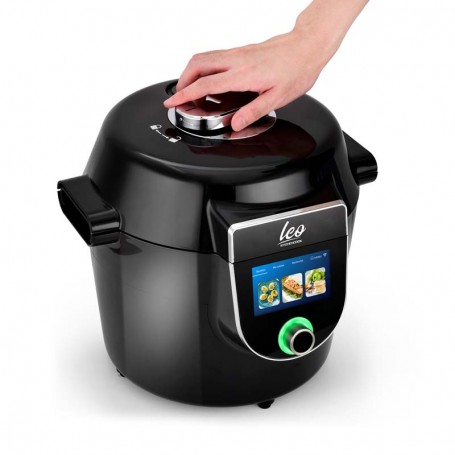 Autocuiseur intelligent connecté avec recettes LEO noir Kitchencook
