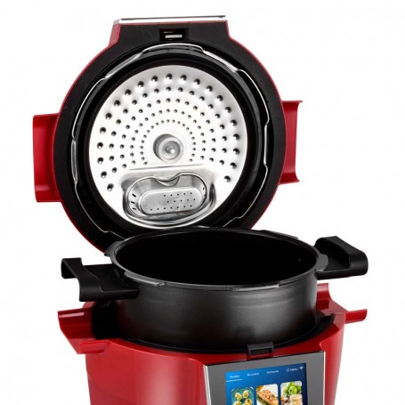 Autocuiseur intelligent connecté avec recettes LEO rouge Kitchencook