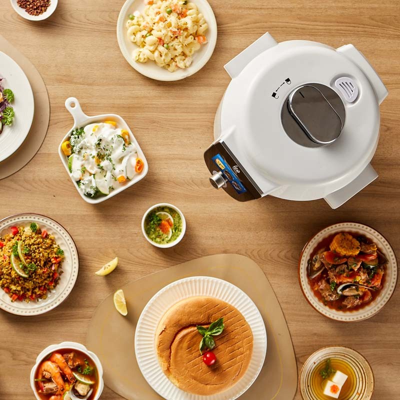 Autocuiseur intelligent connecté avec recettes LEO blanc Kitchencook