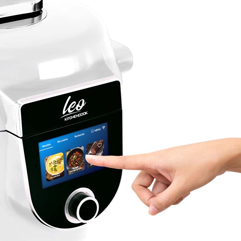 Autocuiseur intelligent connecté avec recettes LEO blanc Kitchencook