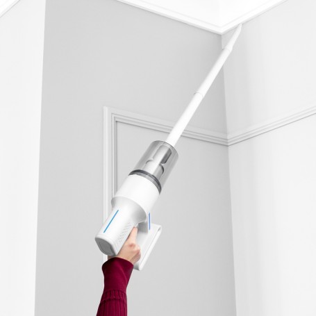 Aspirateur balai 2en1 filaire avec filtre HEPA lavable F10 Vortex blanc