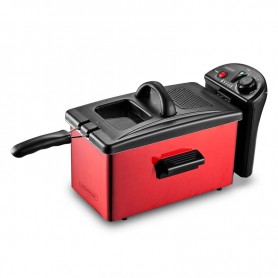 Friteuse Semi-Pro Inox 2100w 3l Avec Fenêtre En Verre Rouge KFRY - Reconditionné