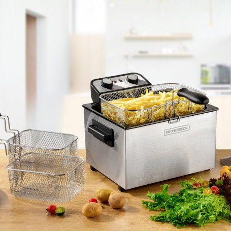 Friteuse Semi-Pro 3000w 5l Avec Fenêtre En Verre K-FRY XL INOX - Reconditionné