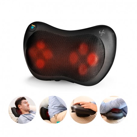 Coussin De Massage Shiatsu A 8 Têtes De Massages MASS_PILLOW_BLACK - Reconditionné