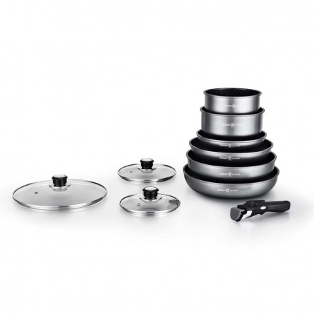 Batterie De Cuisine 10 Pcs Avec Poignée Amovible Et Couvercles TFI - Reconditionné