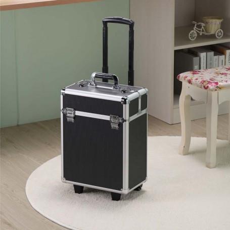 Valise trolley de maquillage MAKE ME UP GO noir Prego