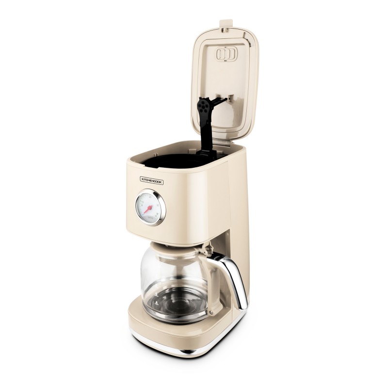 Cafetière style rétro avec filtre nylon réutilisable RETRO COFFEE crème Kitchencook