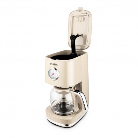 Cafetière style rétro avec filtre nylon réutilisable RETRO COFFEE crème Kitchencook