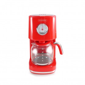 Cafetière style rétro avec filtre nylon réutilisable RETRO COFFEE rouge Kitchencook 2