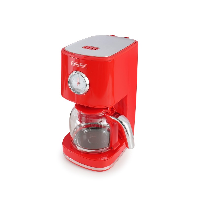 Cafetière style rétro avec filtre nylon réutilisable RETRO COFFEE rouge Kitchencook