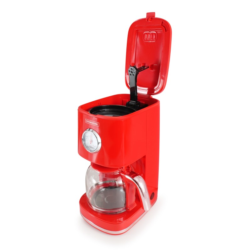 Cafetière style rétro avec filtre nylon réutilisable RETRO COFFEE rouge Kitchencook