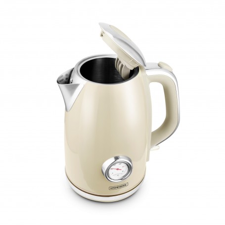 Bouilloire style rétro avec filtre calcaire RETRO TEA crème Kitchencook