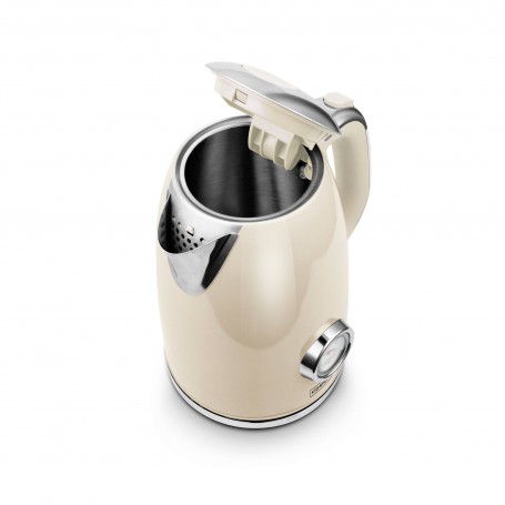 Bouilloire style rétro avec filtre calcaire RETRO TEA crème Kitchencook