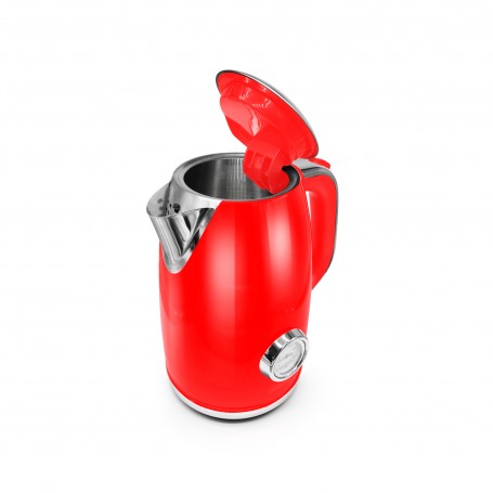 Bouilloire style rétro avec filtre calcaire RETRO TEA rouge Kitchencook