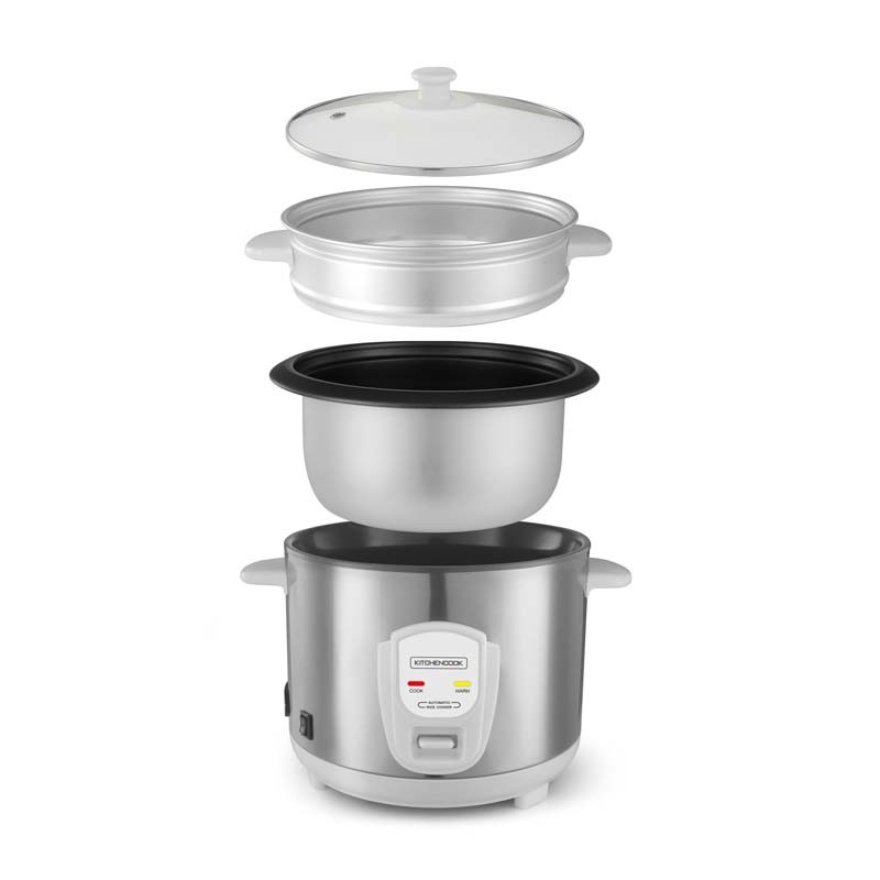 Cuiseur à riz 1.8L avec cuve métal et panier vapeur  JAPAN X Kitchencook gris