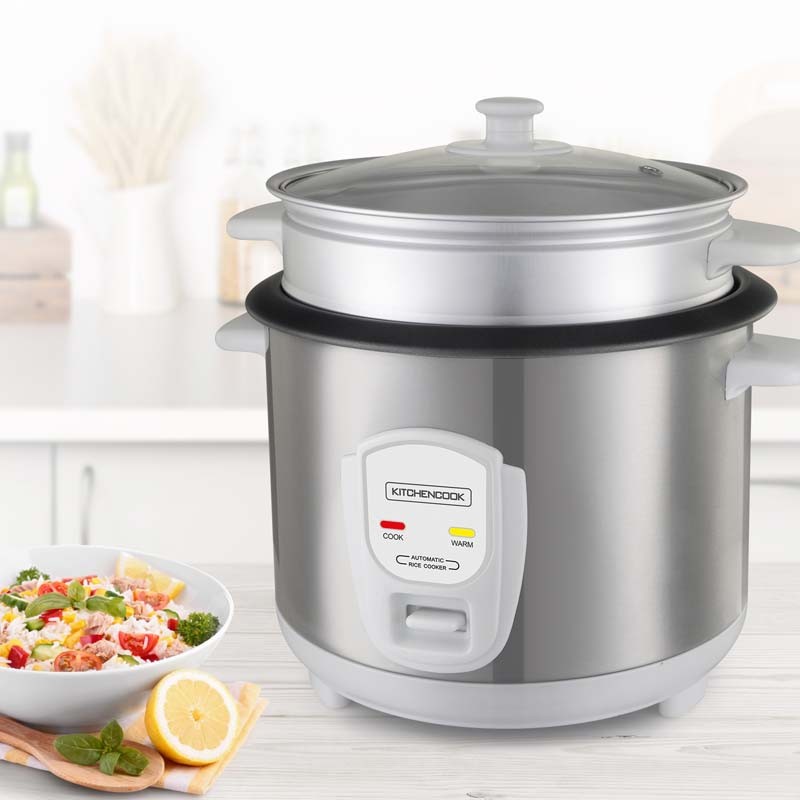 Cuiseur à riz 1.8L avec cuve métal et panier vapeur  JAPAN X Kitchencook gris