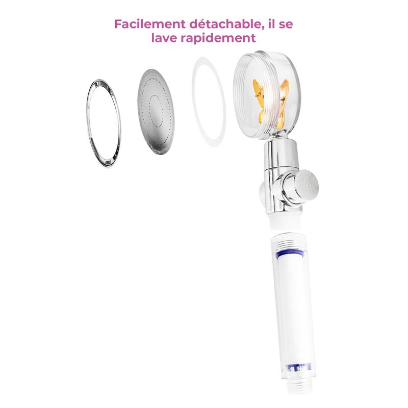 POMMEAU DE DOUCHE HAUTE PRESSION ECOFILTER BOOST DE YOGHI