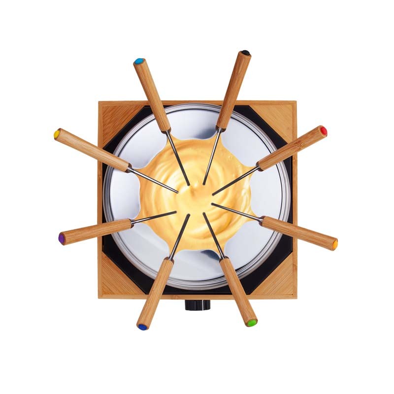 Appareil à fondue base bambou 8 personnes ECOWOOD Kitchencook