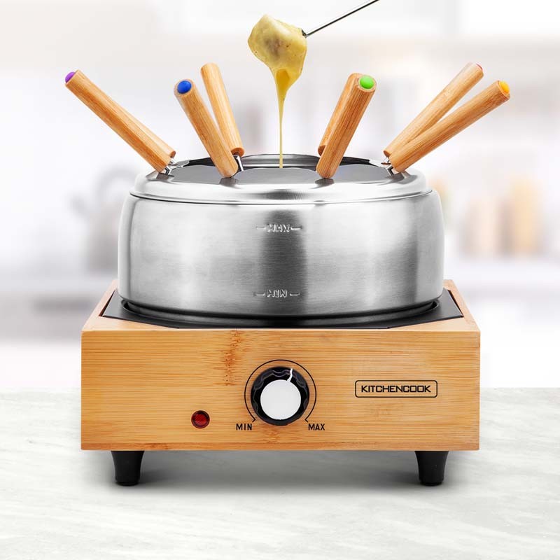 Appareil à fondue base bambou 8 personnes ECOWOOD Kitchencook