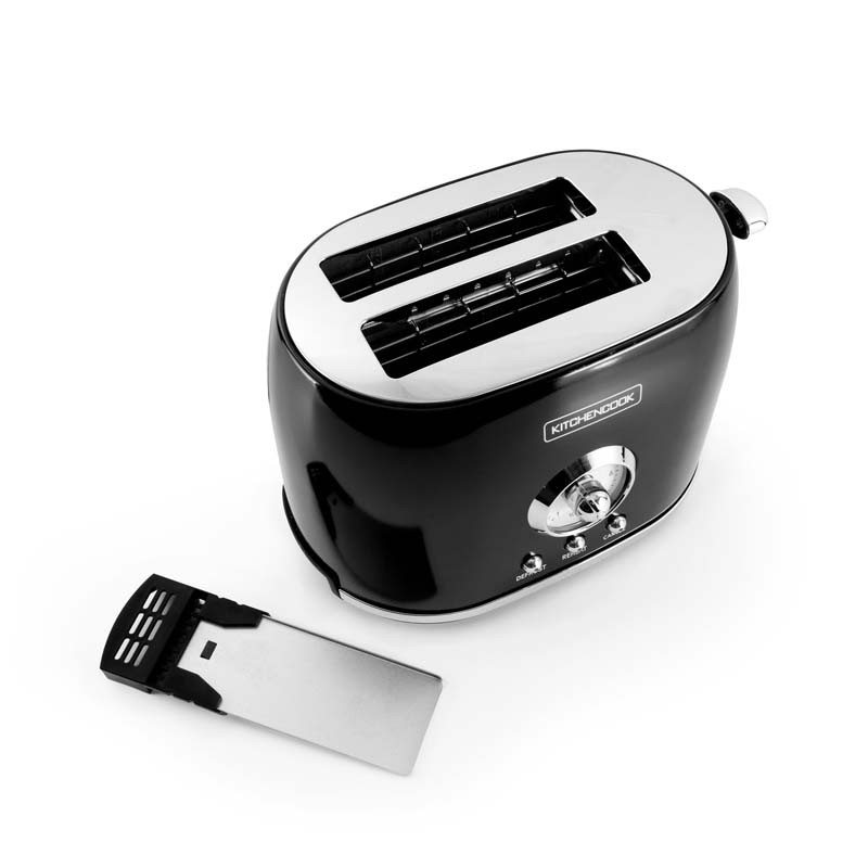 Grille pain style rétro double fentes RETRO TOAST noir de Kitchencook