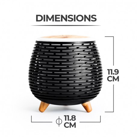 Diffuseur d'arôme, humidificateur et lampe Ultrasonique AROMI noir Yoghi